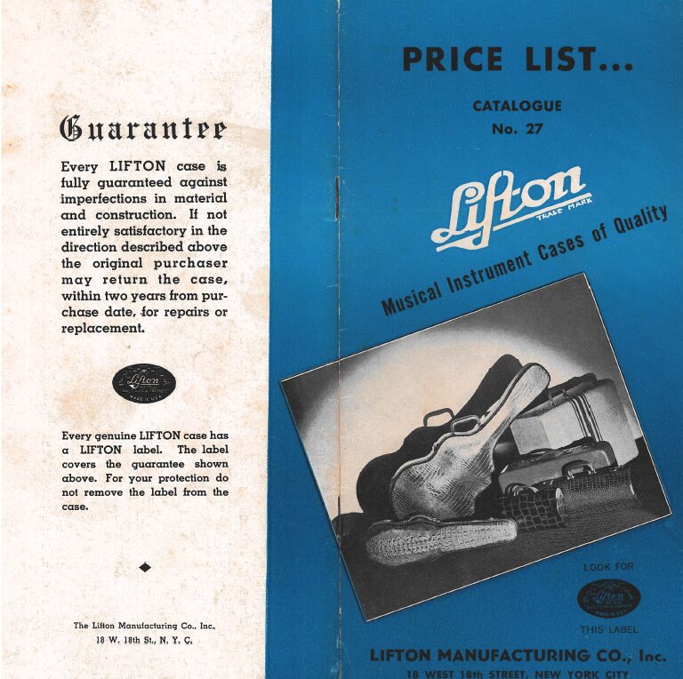 Lifton Price List Cover