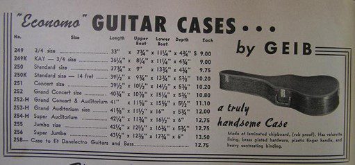 1964 Wholesale Catalog - with Geib "Economo" Cases