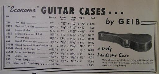 1964 Wholesale Catalog - with Geib "Economo" Cases
